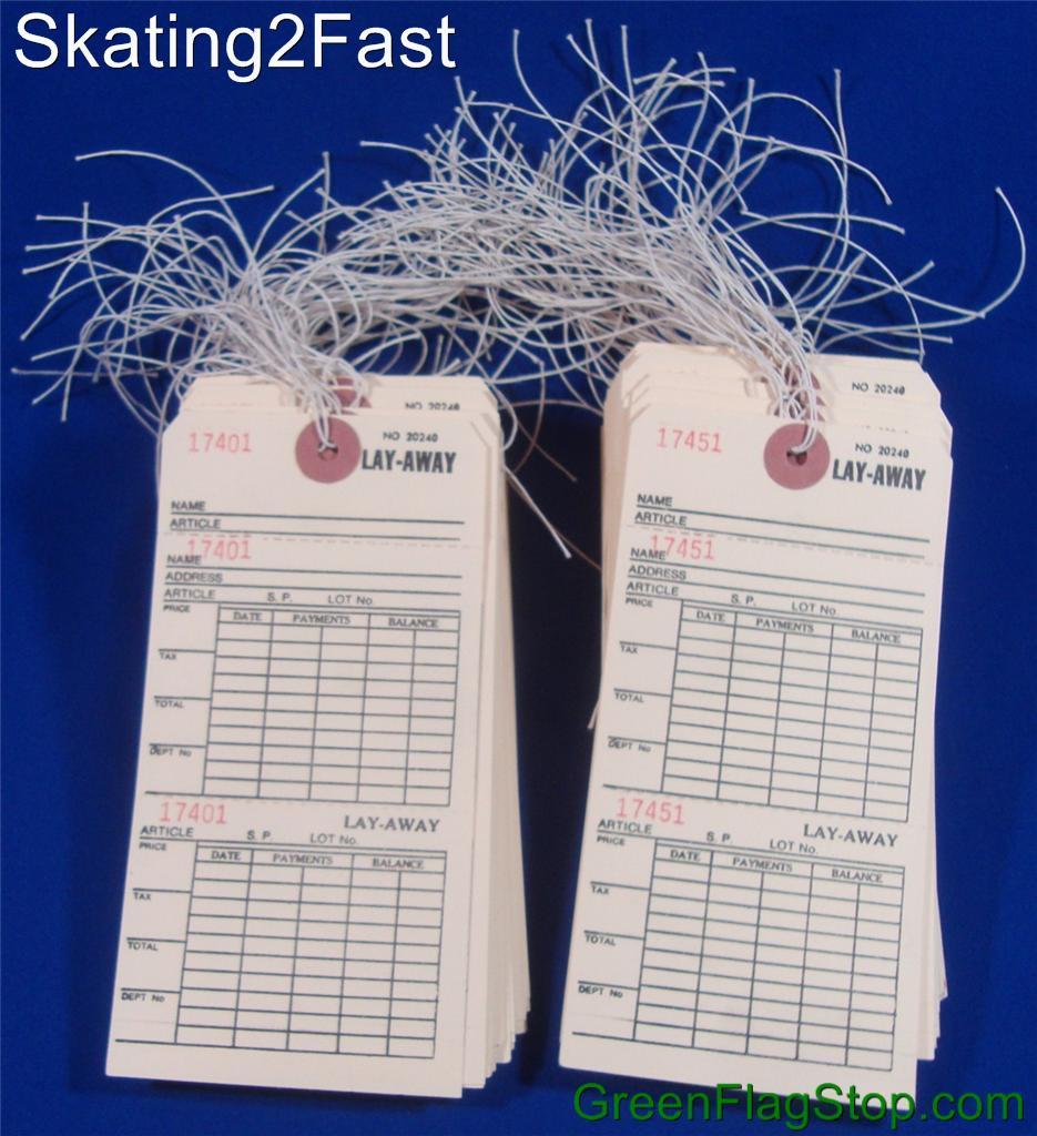 Qty. 100 Off-White Layaway Tags Merchandise Price Tags