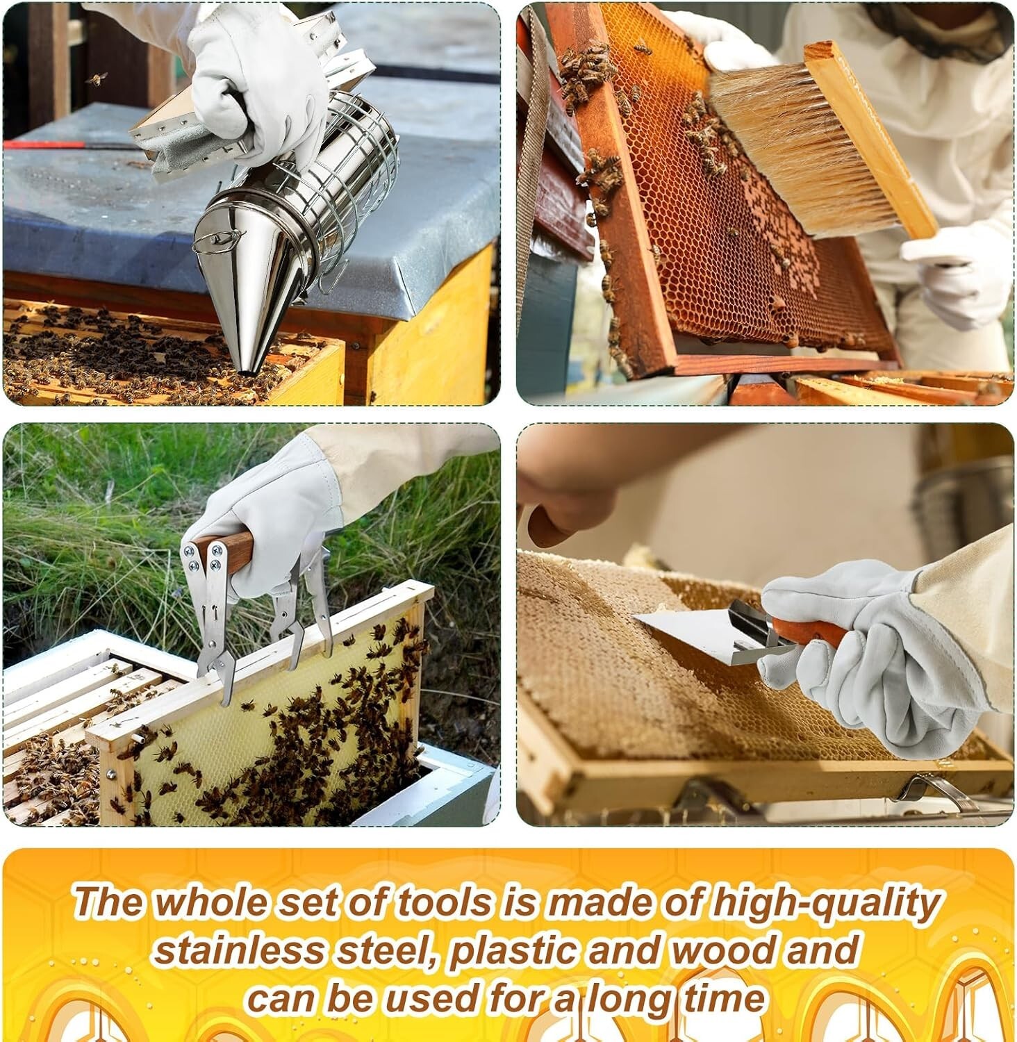30 Pcs Beekeeping Supplies Tools Bee Suit Bee Keeping Starter Kit Bee Keeper …