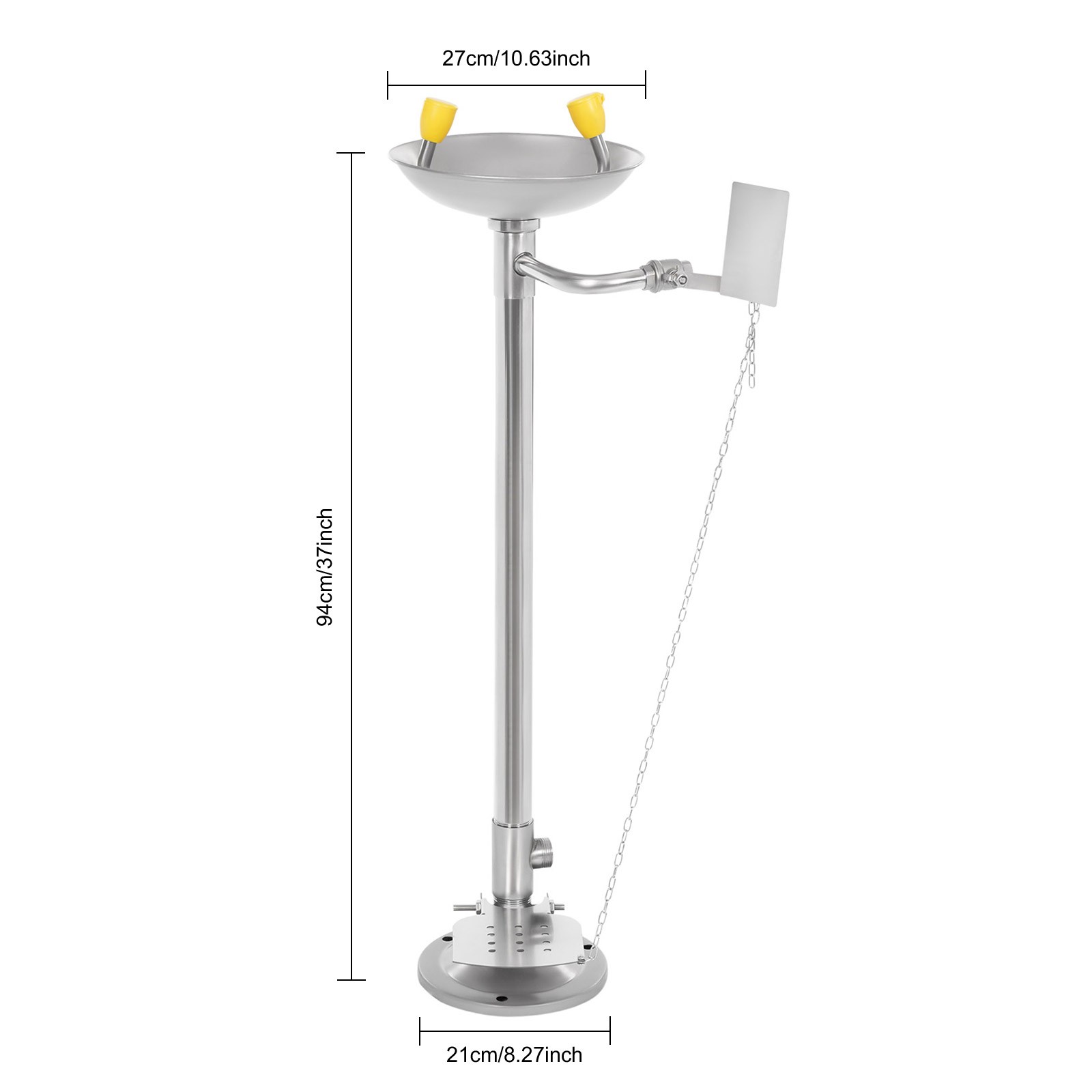 Eye Wash Station 304 Stainless Steel Emergency Eyewash Station Floor Standing