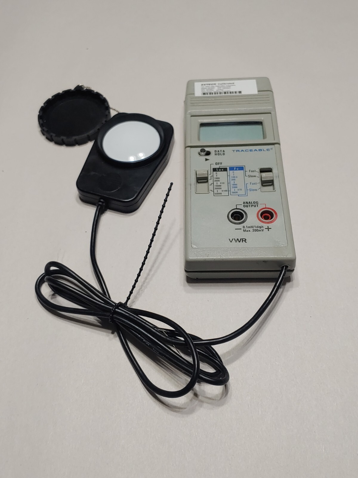 Extech 401025 Digital Lux Light Meter Foot Candle Manual Adjustment Fast Slow