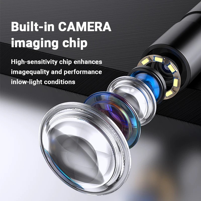 4.3in Inspection Camera w/ Light Articulating Camera for Plumbing Inside Wall