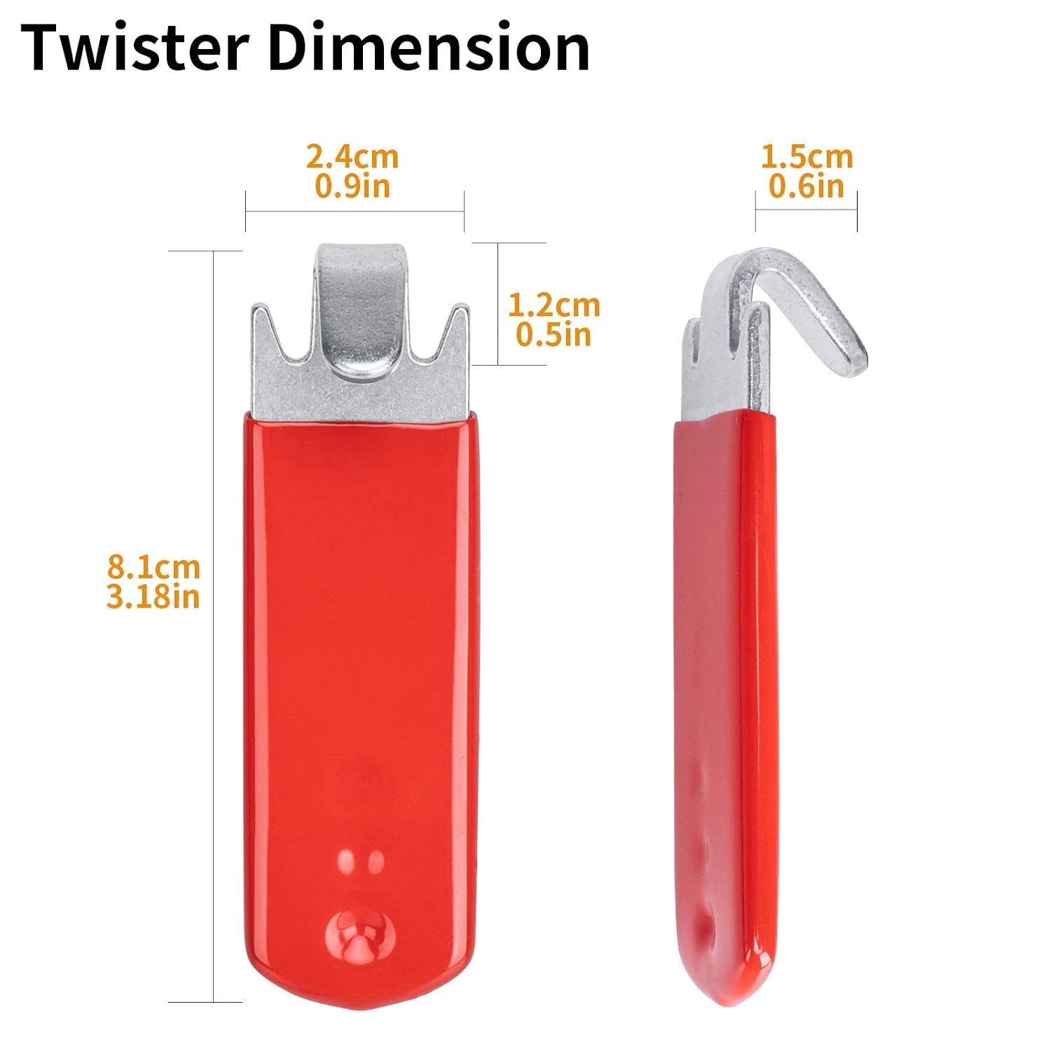 T Post Clip Tool 2Pcs Red Rubber Coated Wire Twisting Fencing Tool Fence Wire