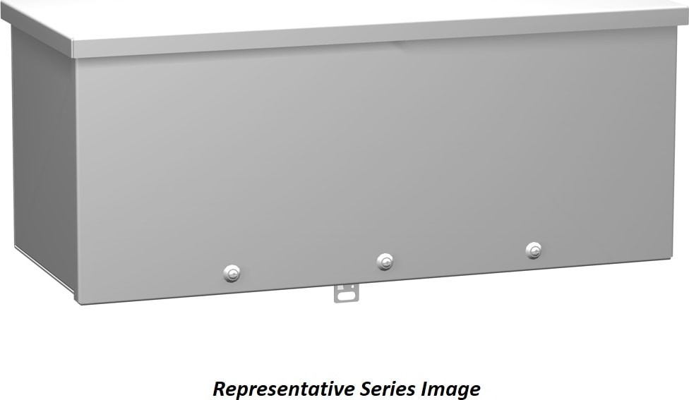 Hammond C3RWT648 Galvanized Steel 6»x6»x48» Type 3R Wiring Trough Gray
