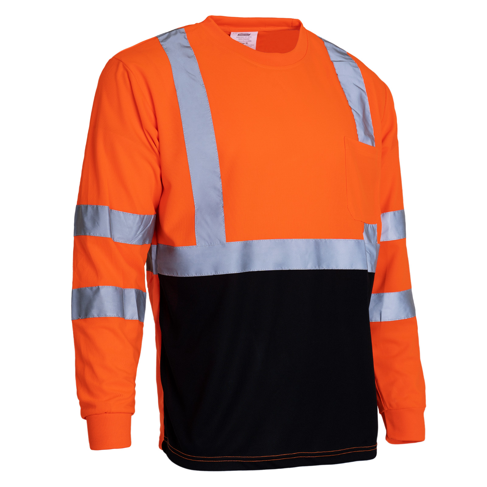 5 pack Hi-Vis Safety Workwear Long Sleeve Shirt Top Reflective Tape Two tone