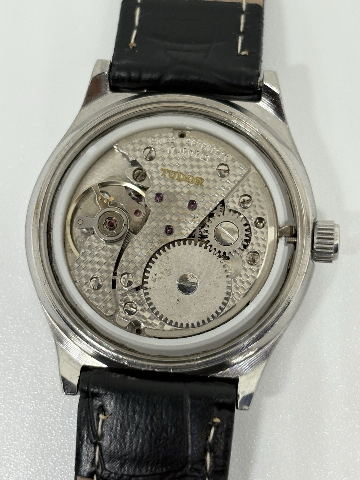 Vintage Tudor Oyster 17 Jewels Manual Winding Swiss Made Men’s Watch Black Dial