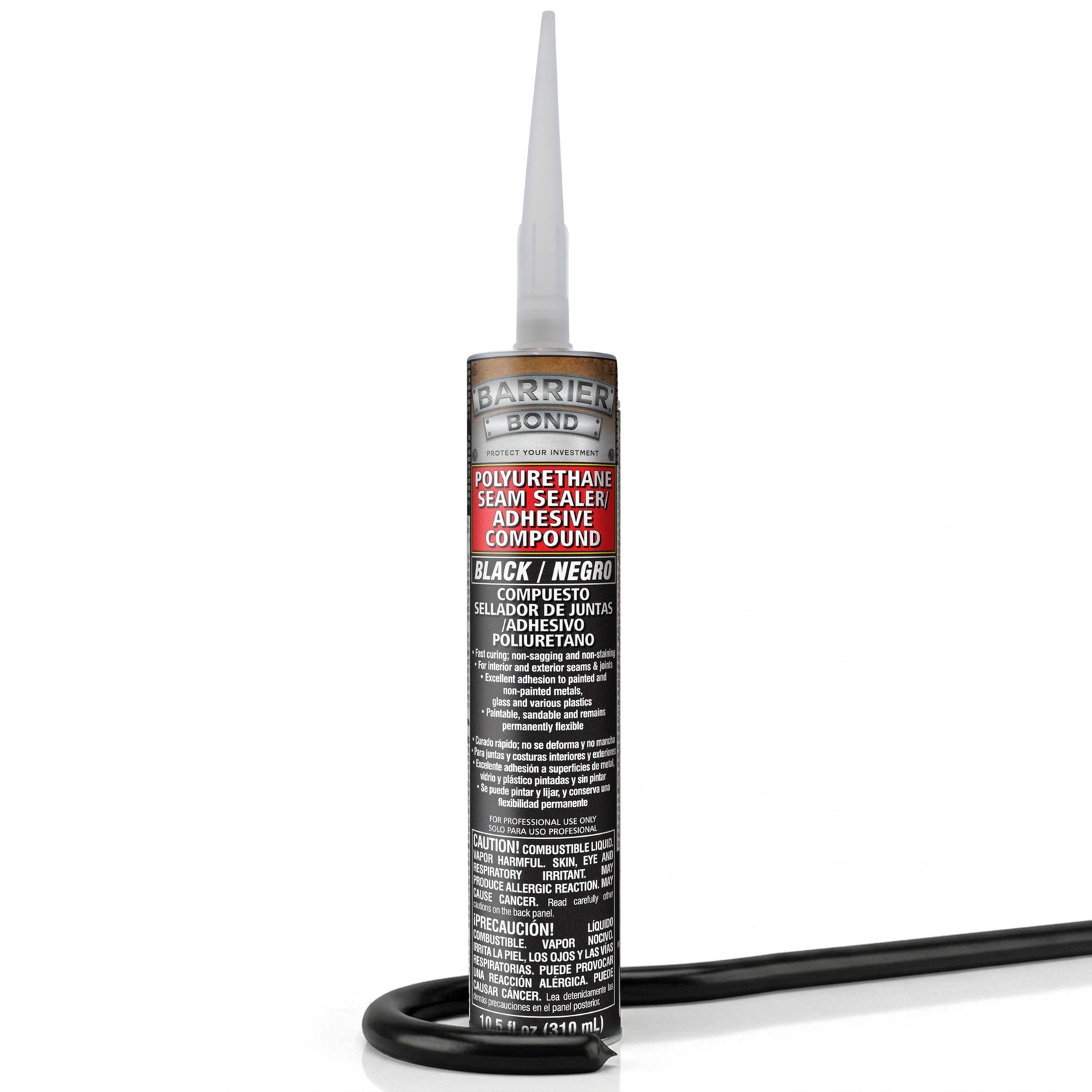 Black Polyurethane Seam Sealant Adhesive 10.5oz Automotive RV Sealer