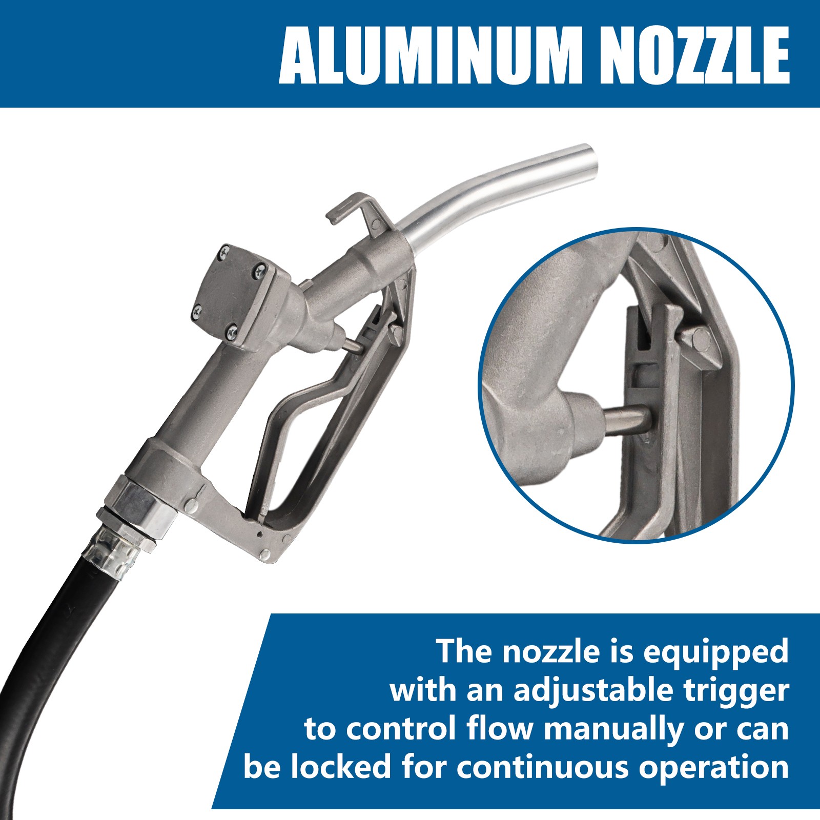 Fuel Transfer Pump 200W Electric Diesel Kerosene Pump 12V DC 10GPM Nozzle Hoses