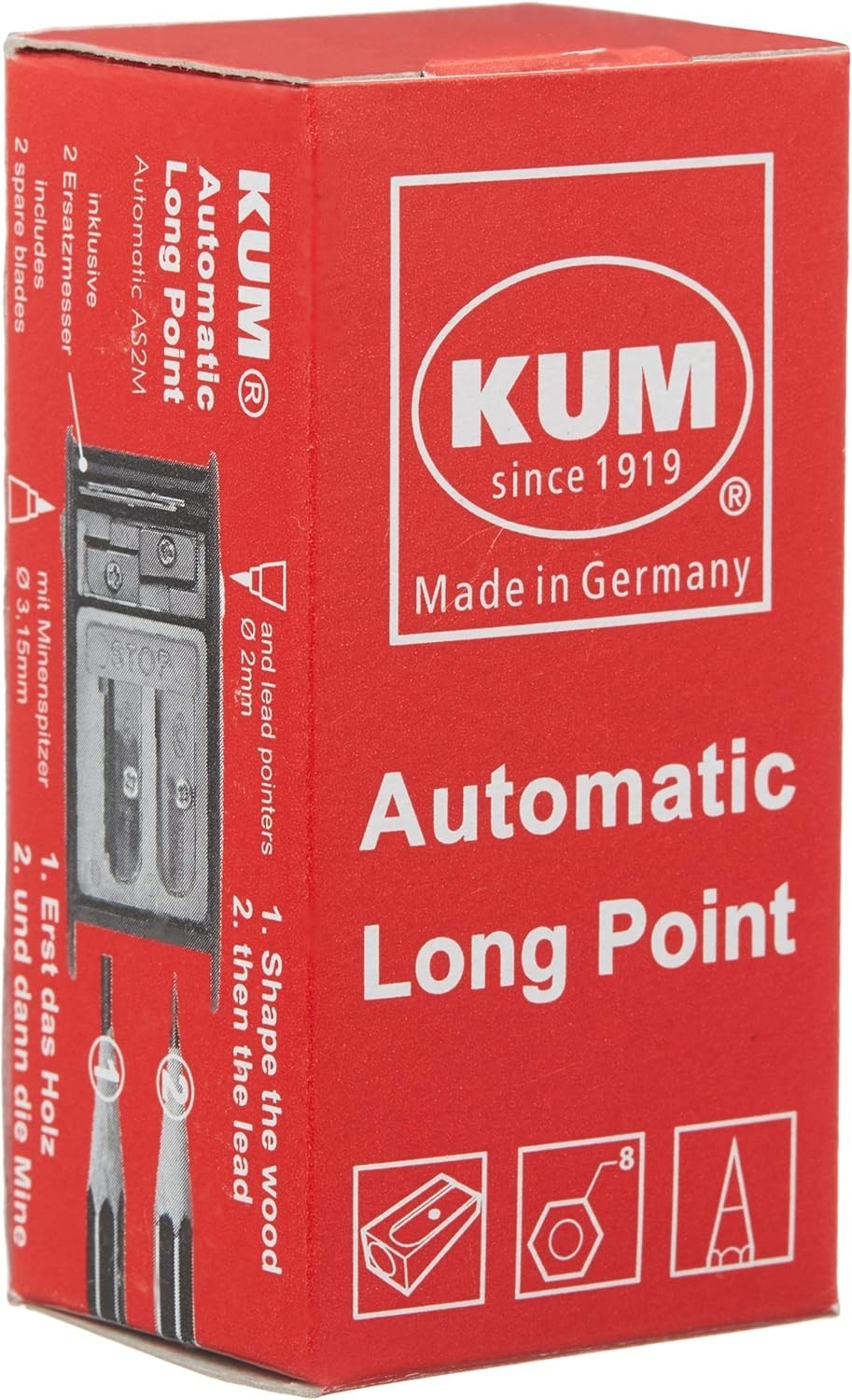 High-Performance Long Point Sharpener – Hand-Powered with 2mm & 3.2mm Pointers