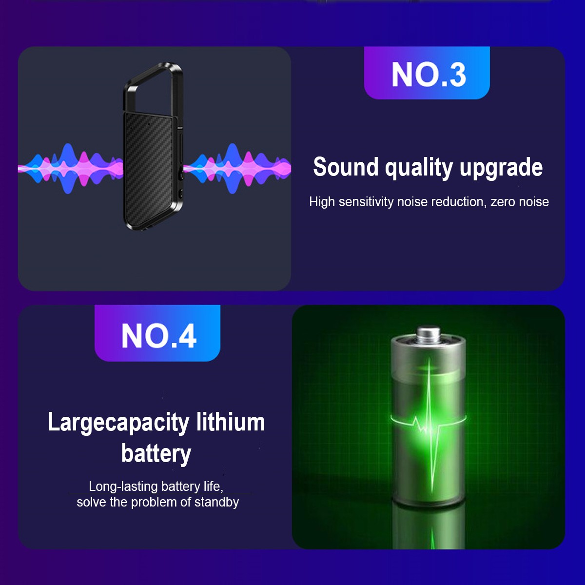 Mini Spy Hidden Audio Recorder Voice Activated Office Listening Device 128GB Su