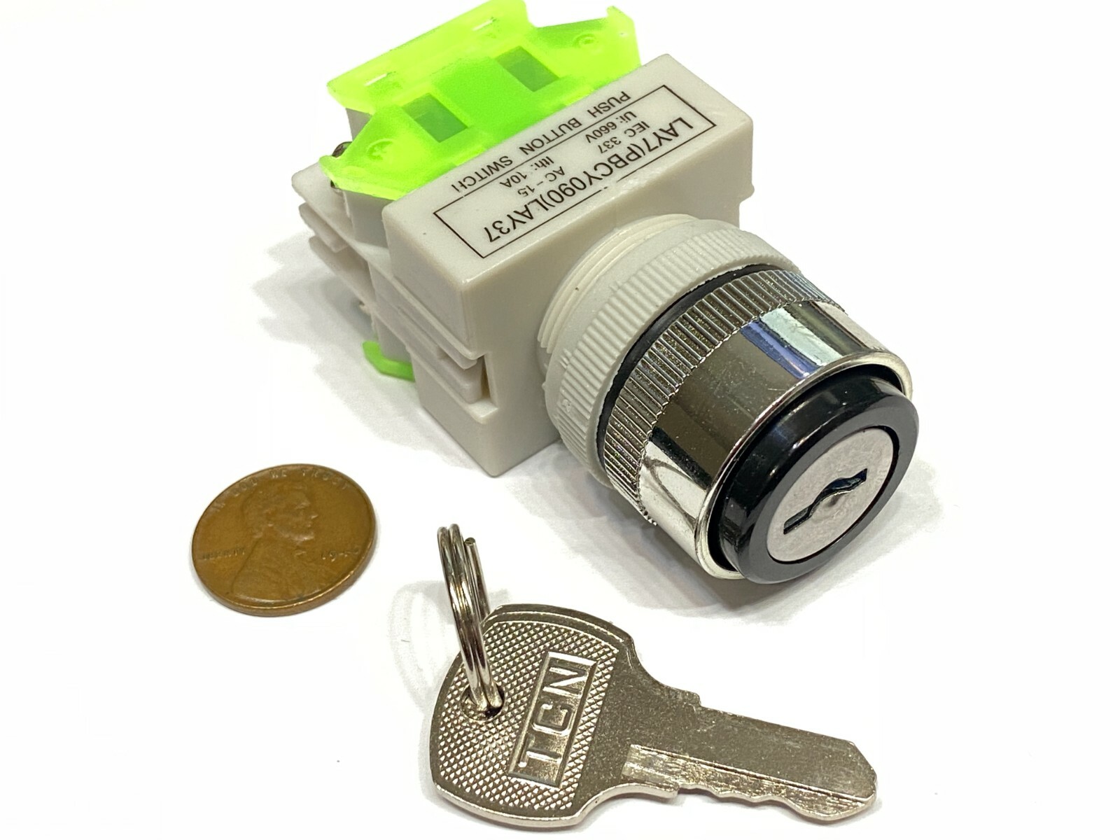 Normally closed open 3 Position Key Operated 2 Keys 22mm Mount LAY37-20Y/31 A6