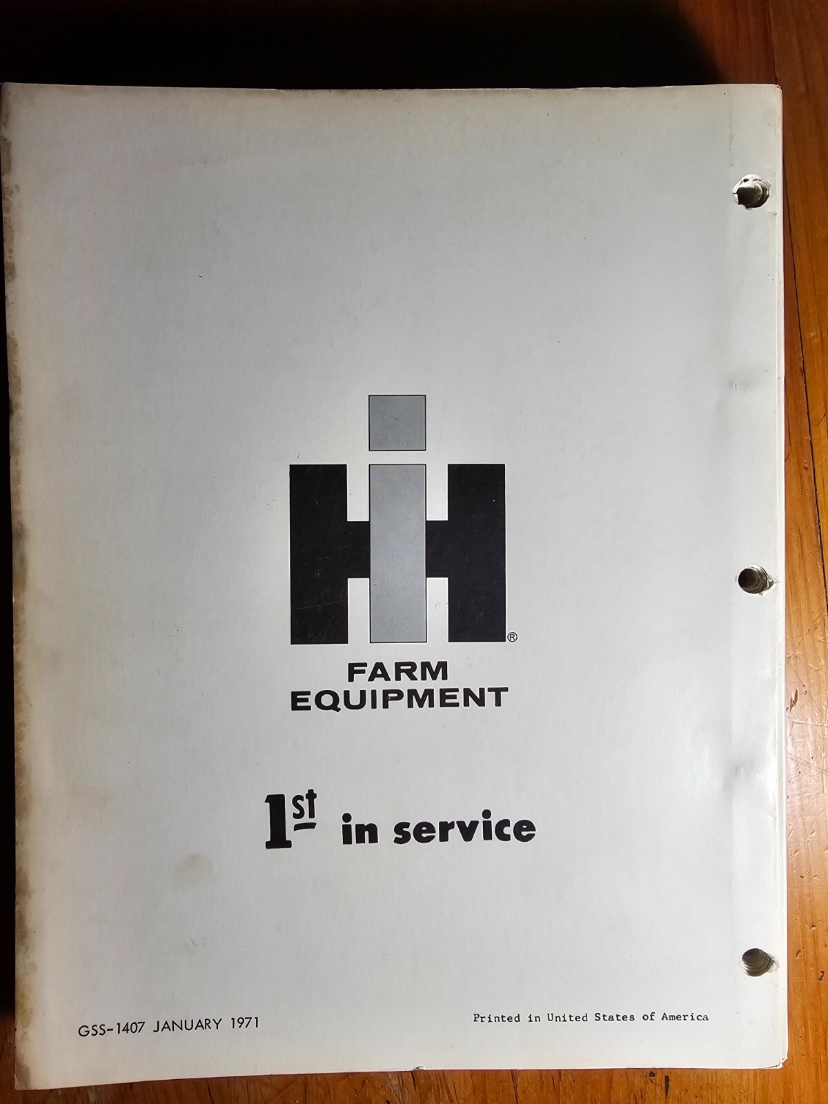 IH International Harvester 815 915 Combine Chassis Manual GSS-1407 1/71 to Rev4