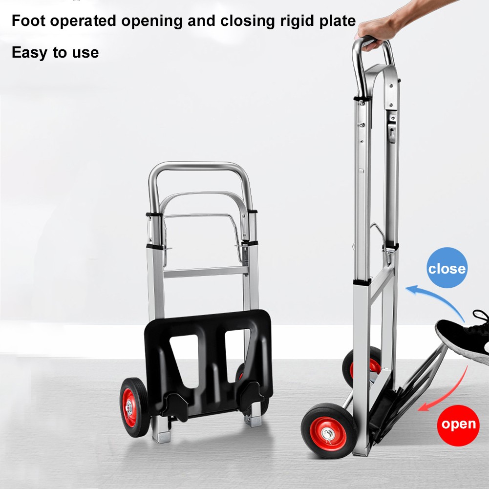 400 Lbs Aluminum Hand Truck 2 in 1 Heavy Duty Convertible Folding Dolly Cart USA