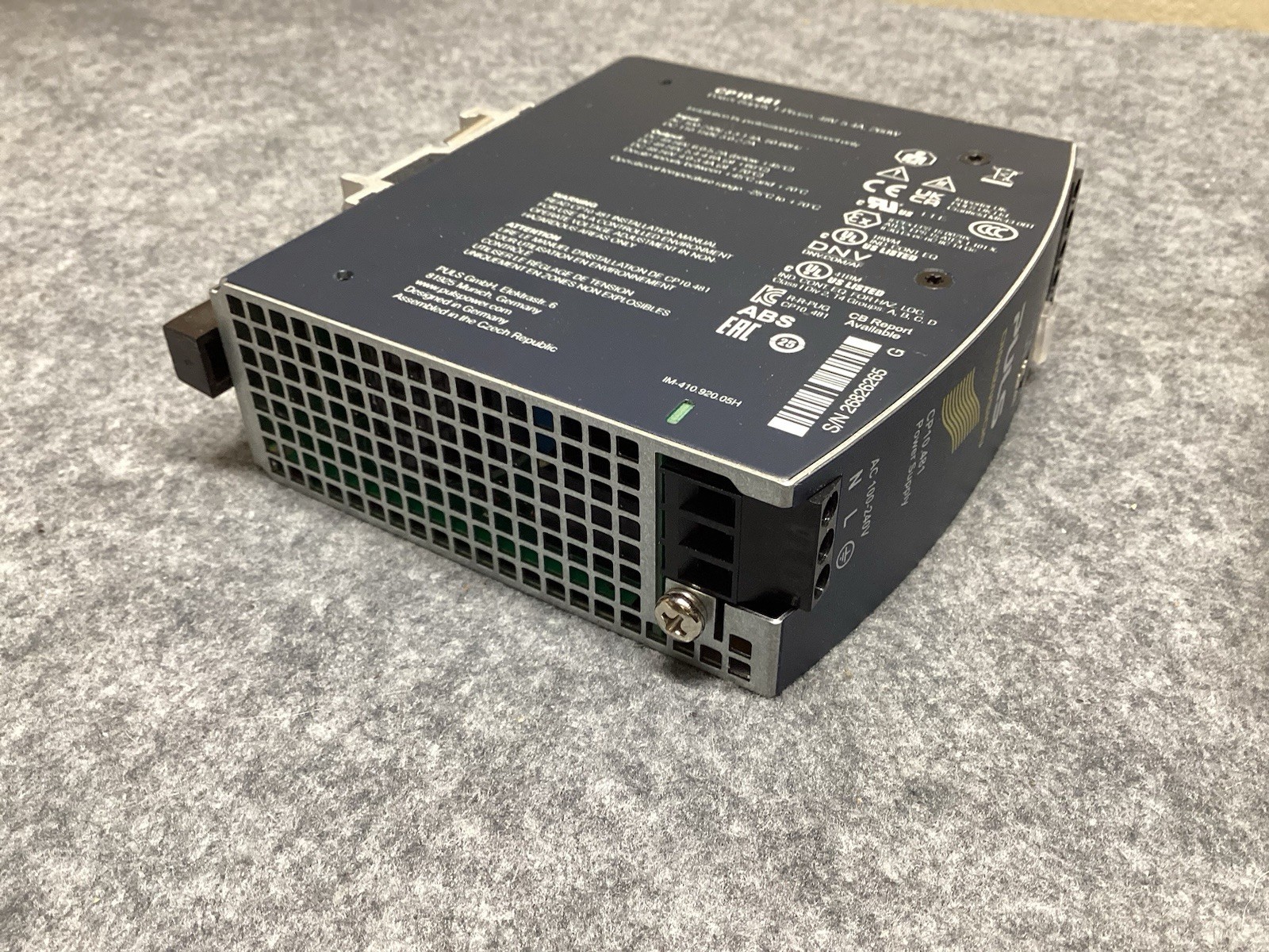 CP10.481 PULS DIMENSION DIN Rail PSU 100 – 240V ac Input 48V dc Output 5.4A 240W