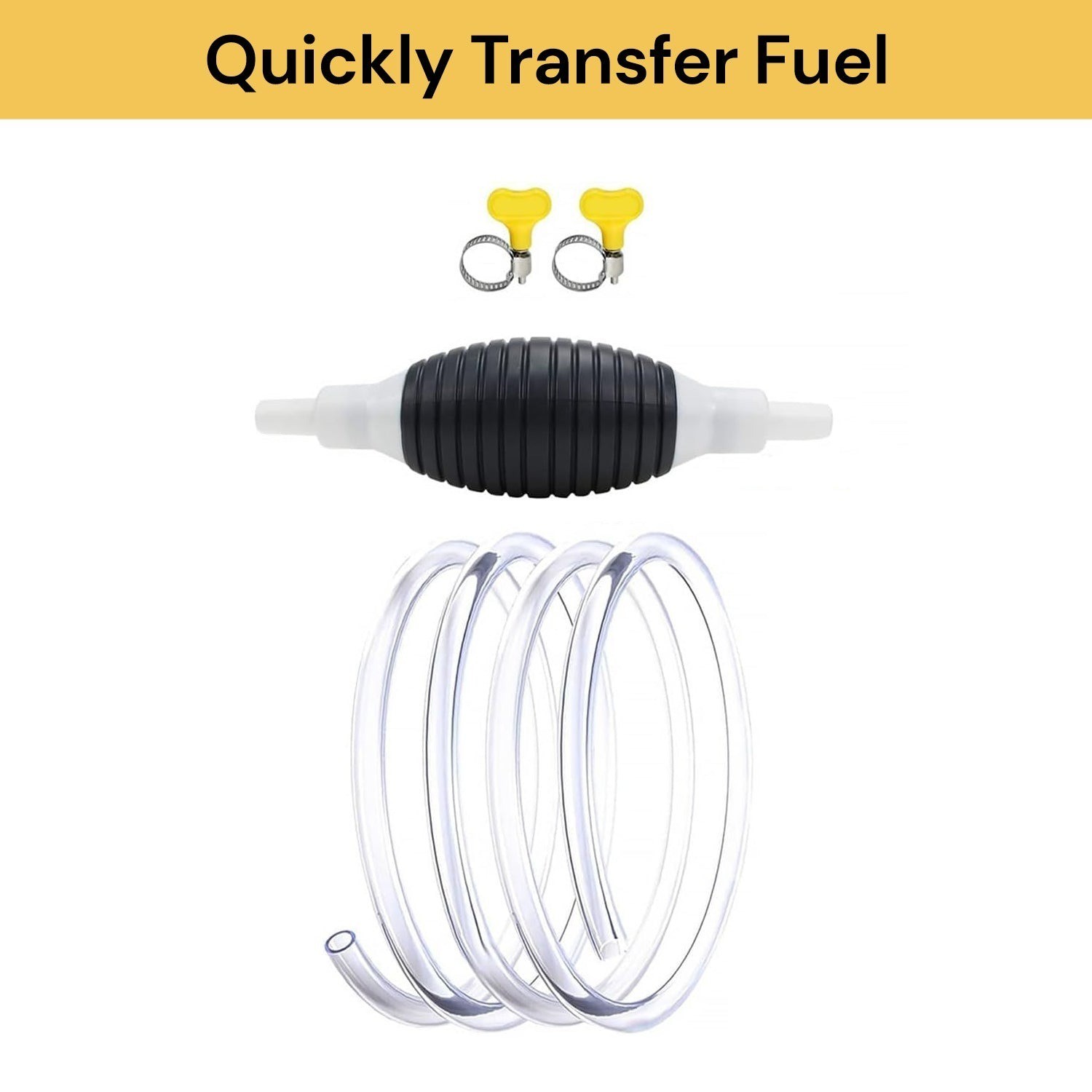 Portable Siphon Hand Pump Manual Car Fuel Transfer Pump for Gas Gasoline Petrol