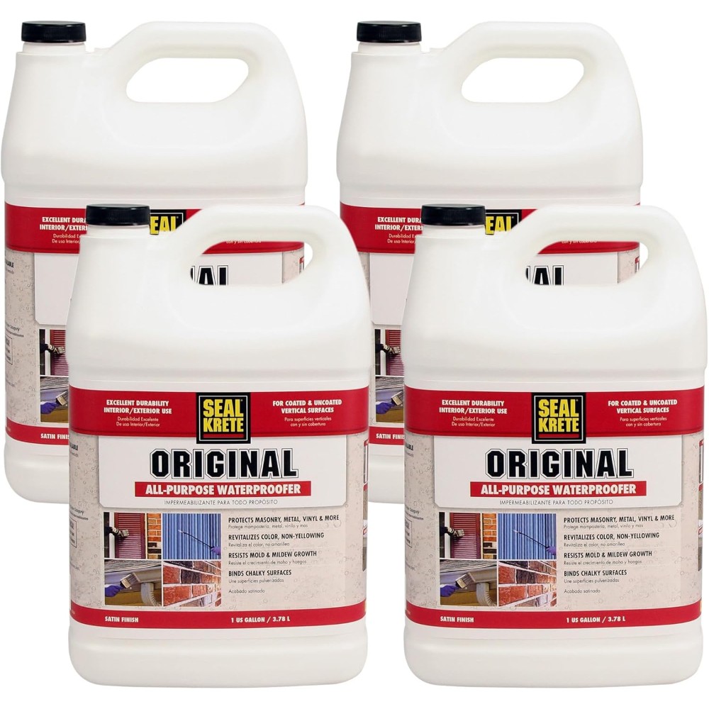 Seal Krete Clear Water-Based Waterproofing Primer & Sealer 1 gal. (4-pack)
