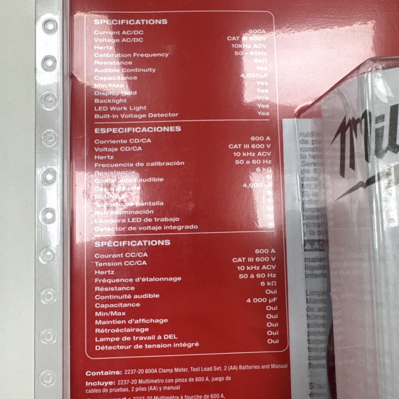 Milwaukee 2237-20 3.25″ Clamp Meter with Built-In Voltage Detector for HVAC/R