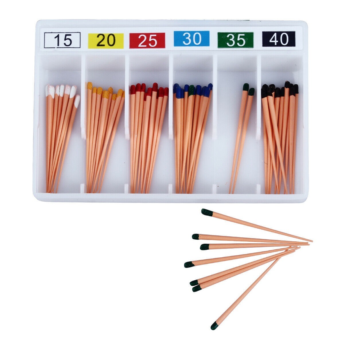Dental Gutta Percha Points Endodontic .02.04.06 Taper for Root Canal 15-40/40-80