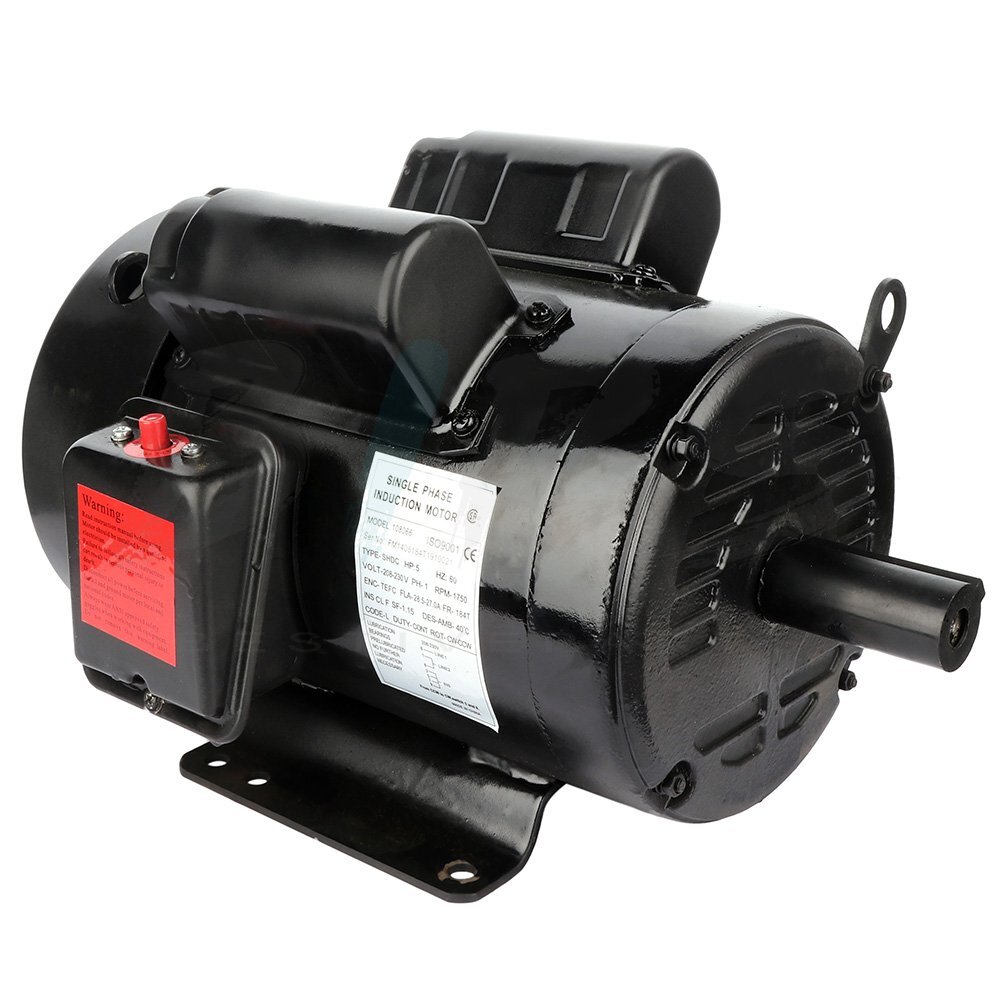 5HP Air Compressor Electric Motor 184T Single Phase 1750RPM TEFC Compressor Duty