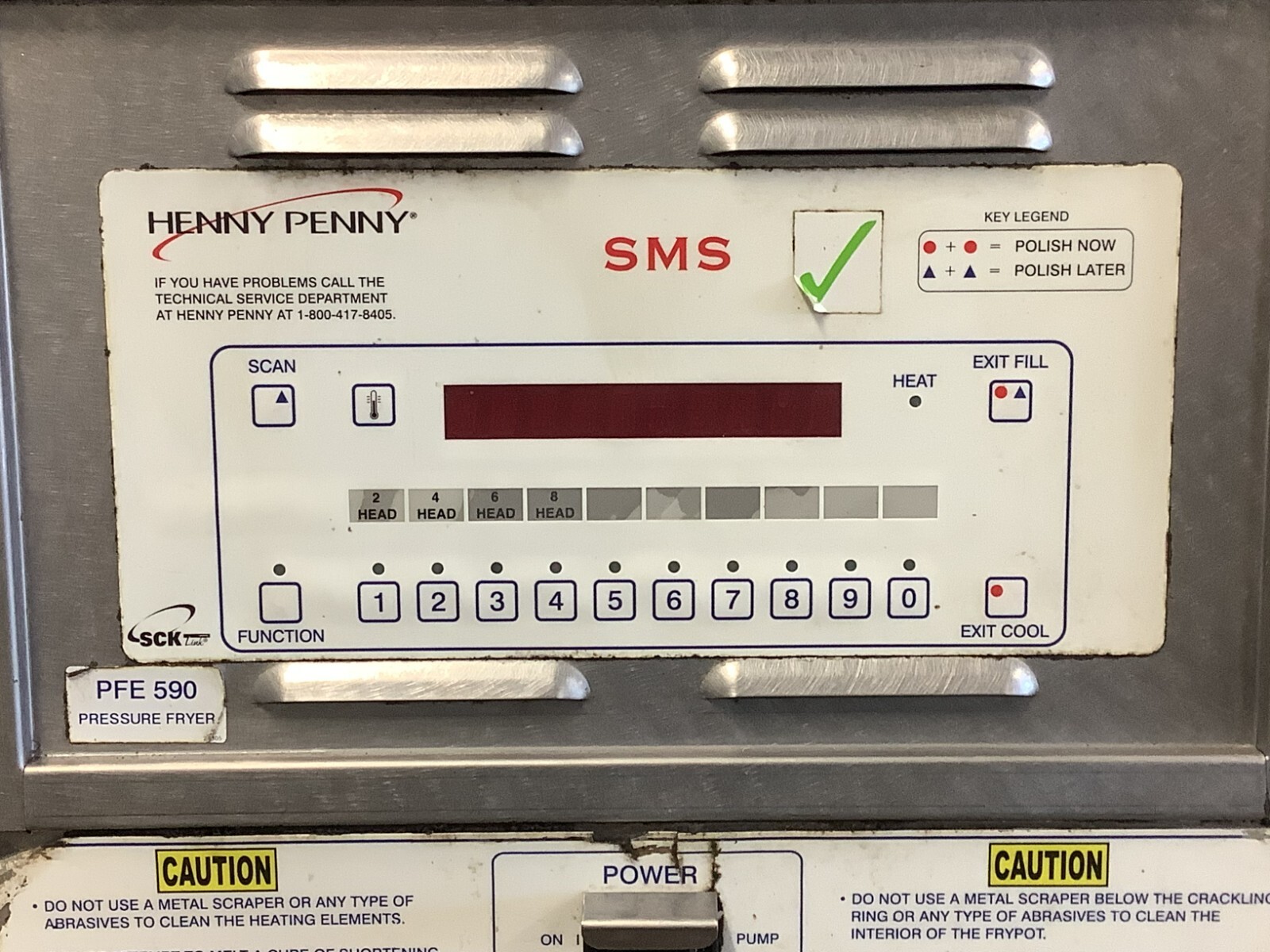 HENNY PENNY PFE590 8-head Pressure Fryer With Oil Filtration 208V 3Ph Tested