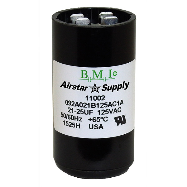 (2) PACK 21-25 uF x 110 / 125 VAC BMI # 092A021B125AC1A Motor Start Capacitor