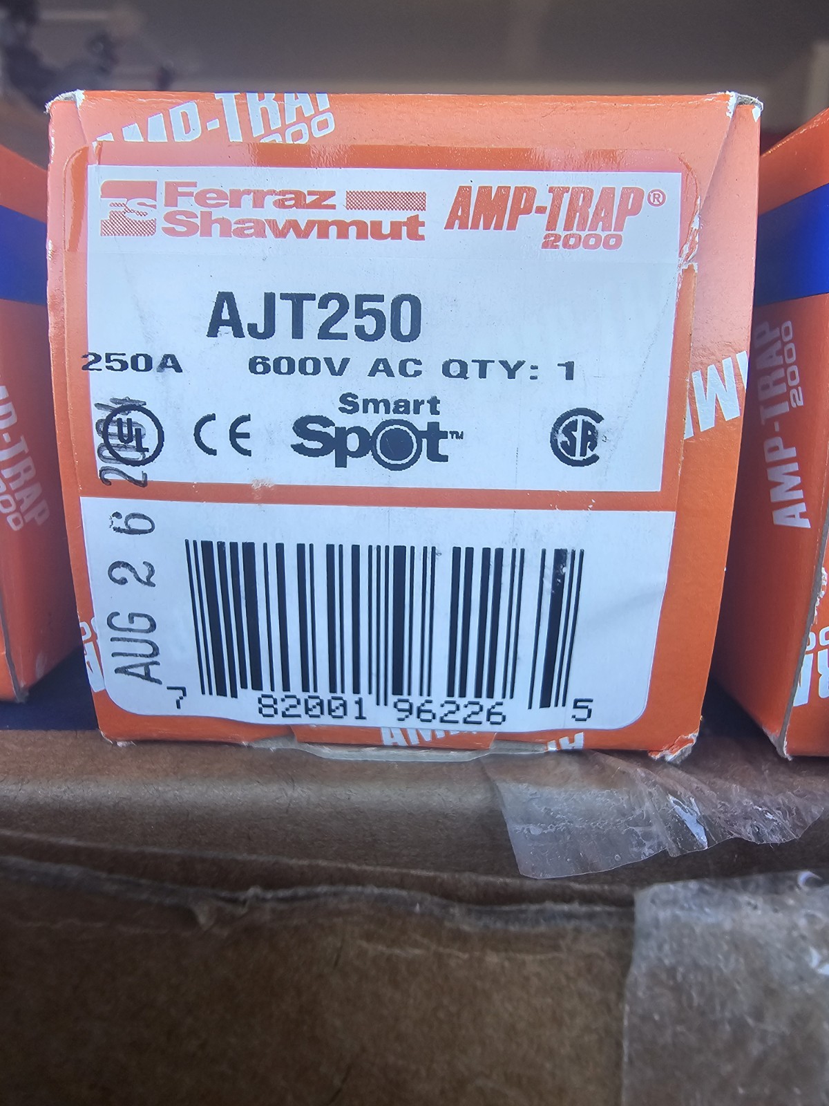 Mersen / Ferraz Shawmut AJT250 600V 250A Class J Time Delay Fuse