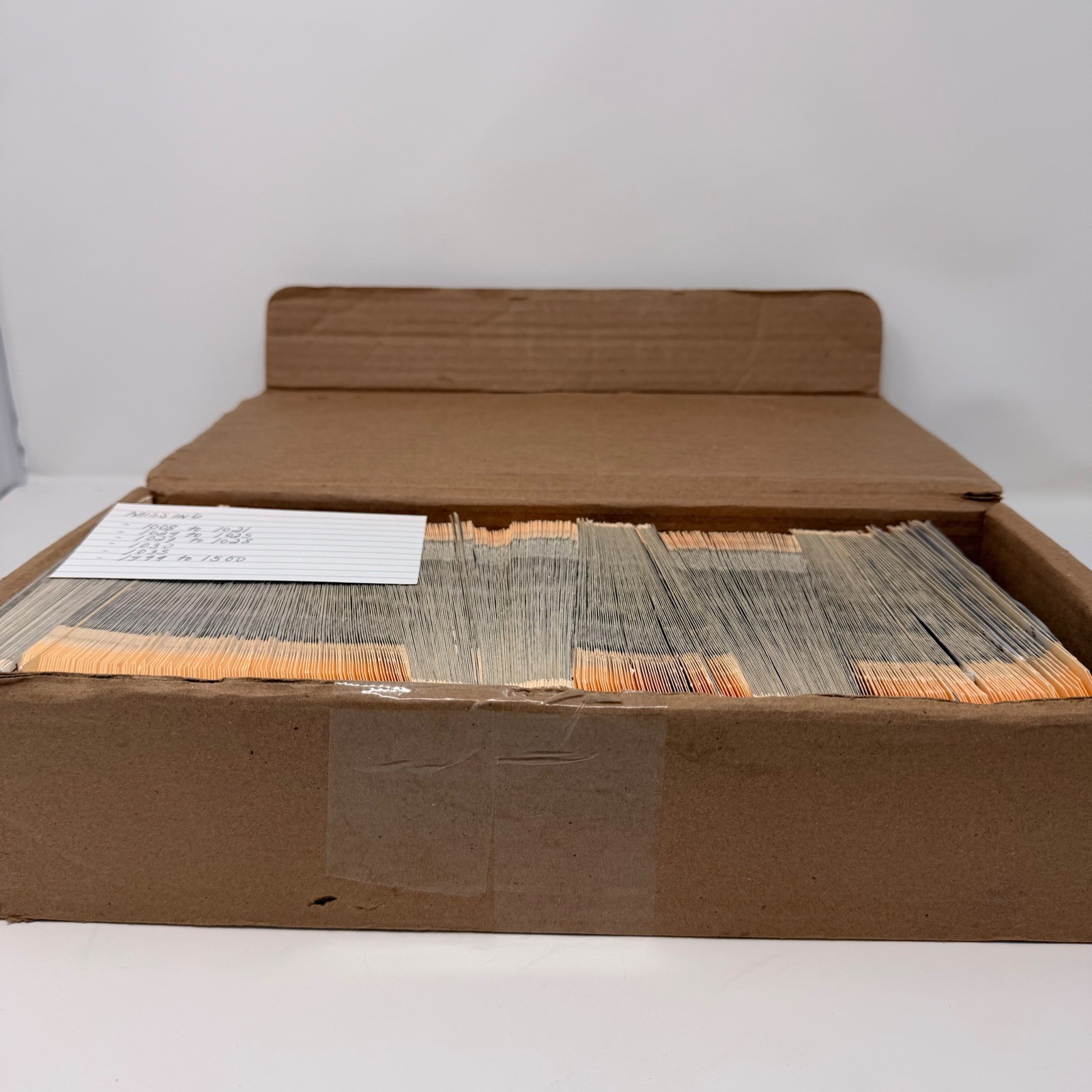 Inventory Tags – 6¼» x 3⅛» – 2‑Part, #1000–1499 (Partial Box)