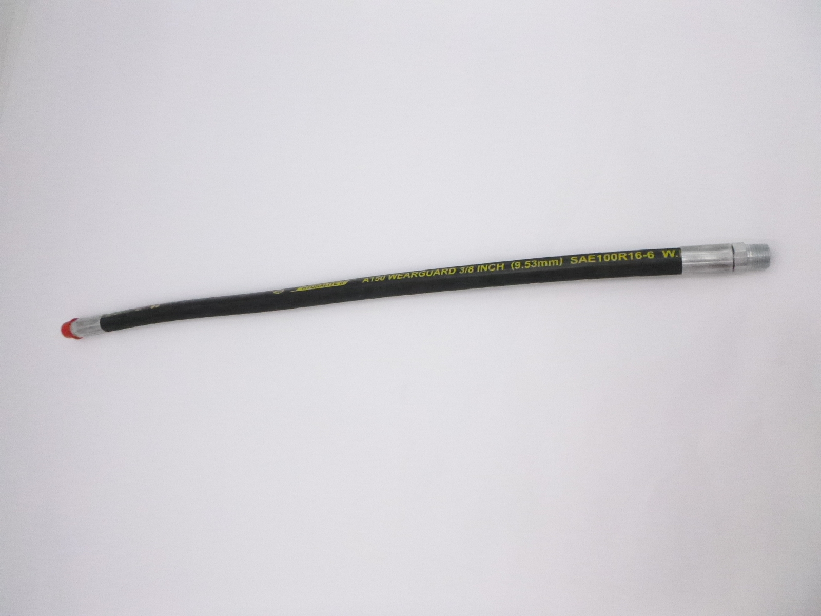 Hydrauli-Flex F24″L X 3/8″ SAE 100-R2 Sn 2-Wire MSHA Hydraulic Hose 3/8″ Male