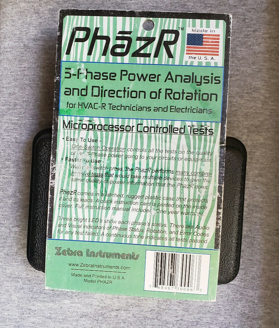 PHAZR 3-Phase Microprocessor Controlled Tests by Zebra Instruments. Brand New!