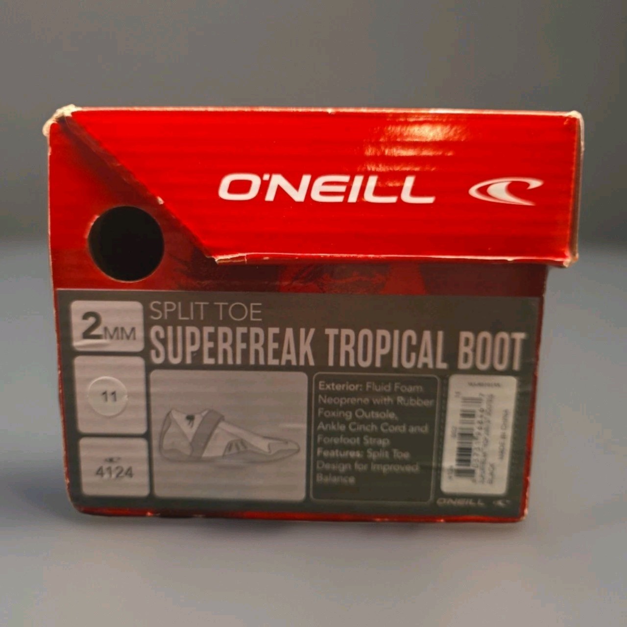 O’Neill Superfreak 2mm Tropical Round Toe Neoprene Boot Textured Rubber Sole S11