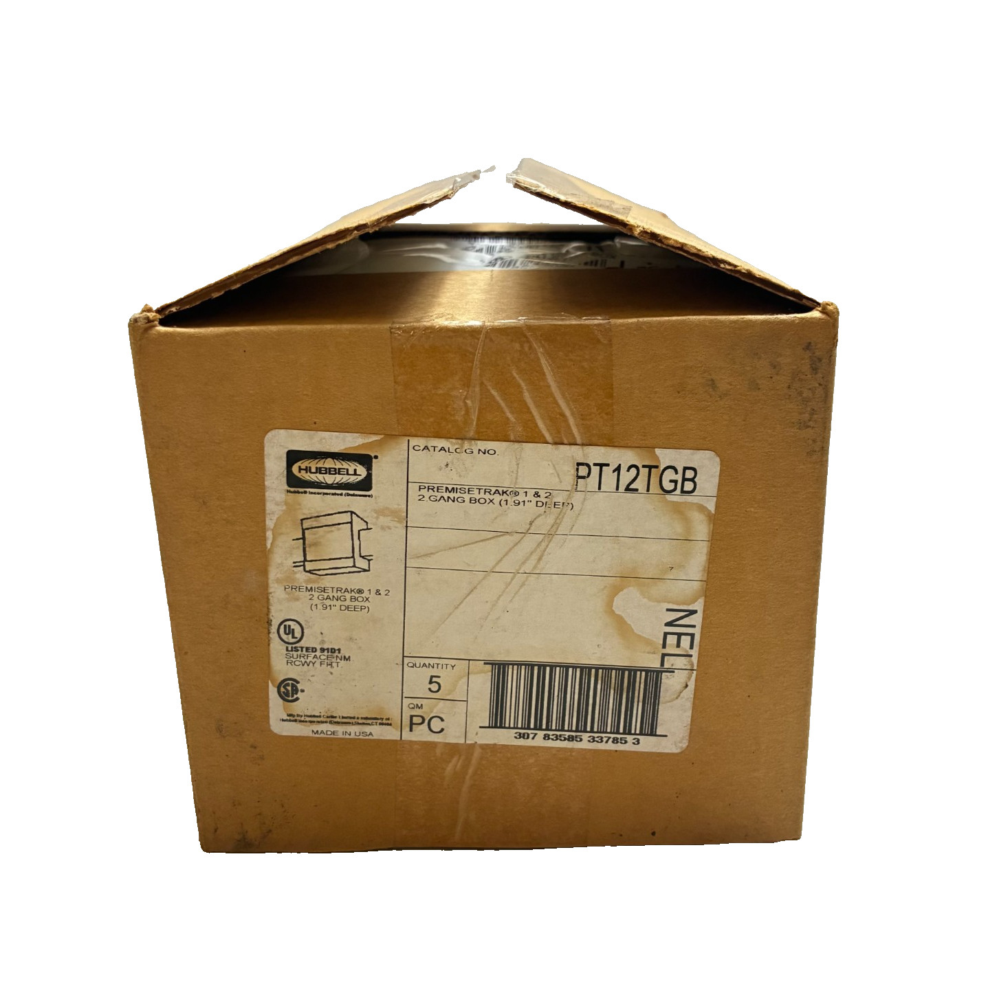 HUBBELL PT12TGB 2 GANG BOX 1.91″ DEEP (LOT OF 5)