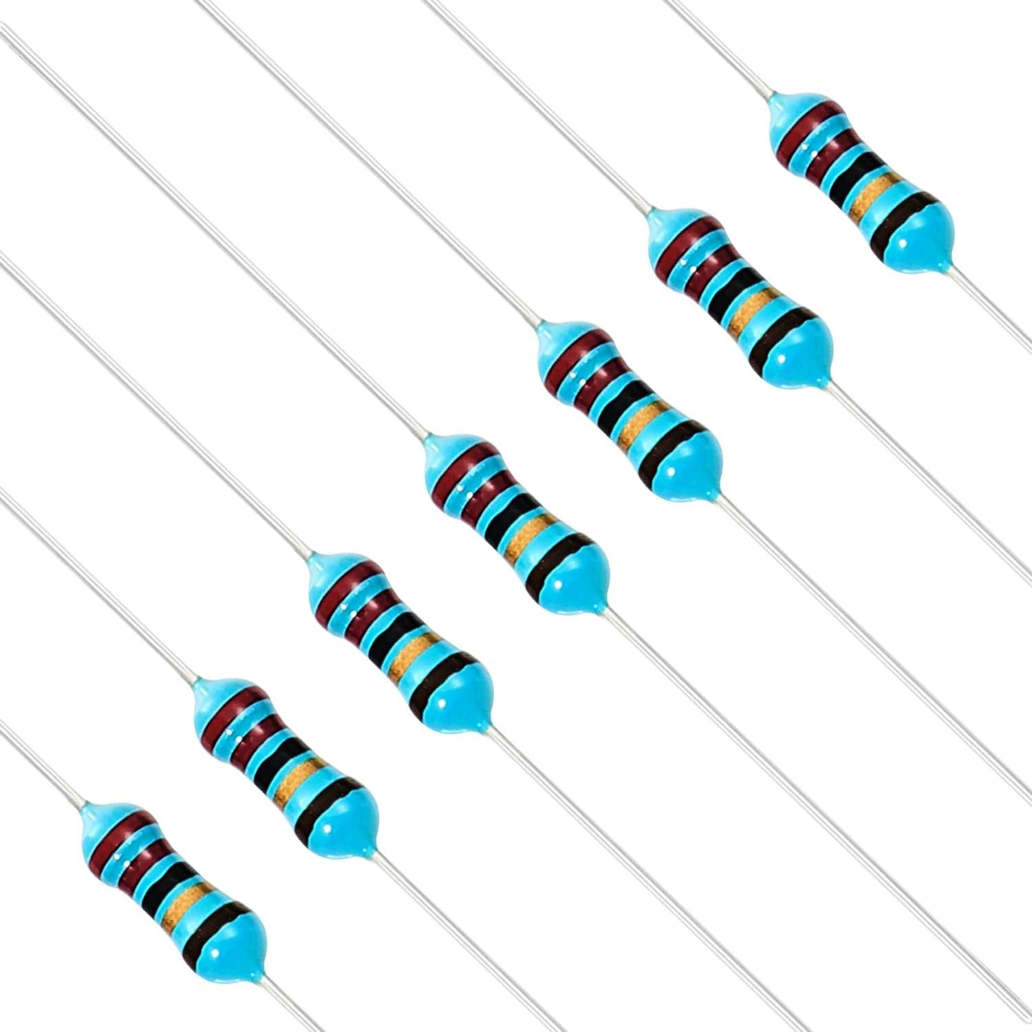 100pcs 1/4W 0.25W 22 Ohm Metal Film Fixed Resistor 0.01 1 Tolerance 22R MF
