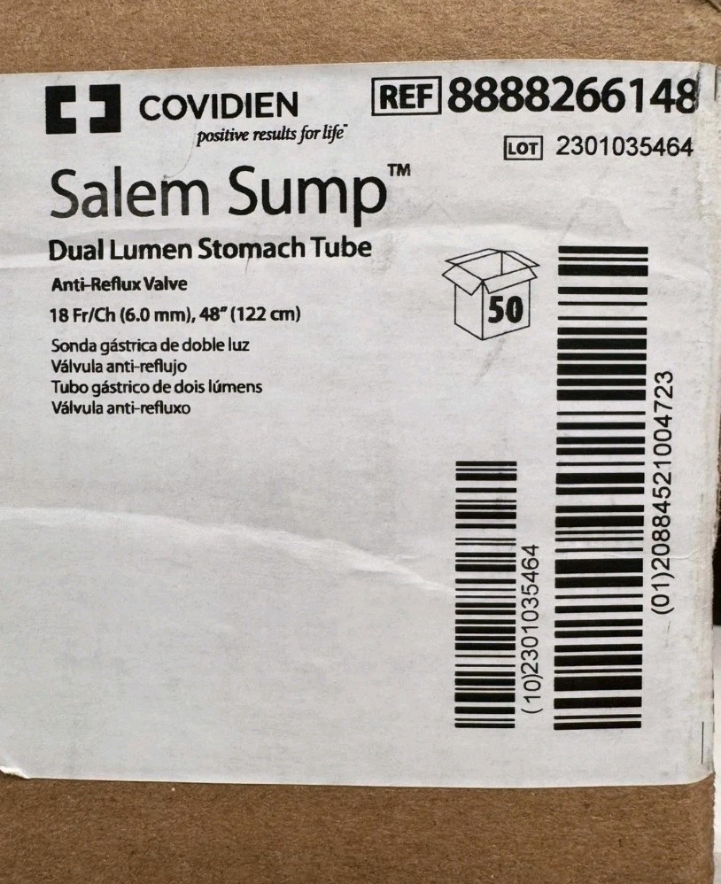 Covidien Salem Sump Dual Lumen (50 Count