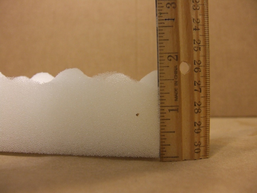 1X recycled foam packing shipping protection thick wave-cut cushion pad block