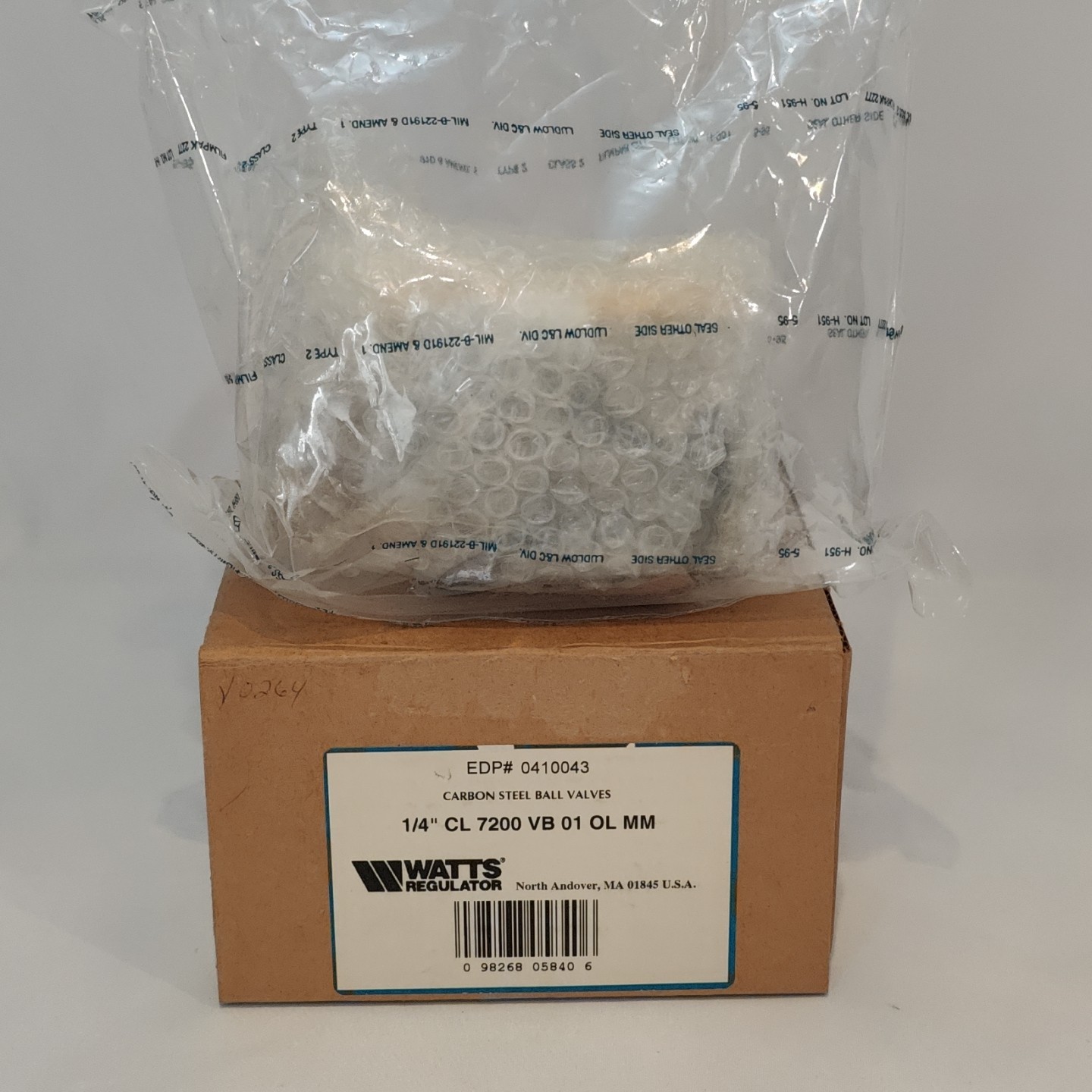 Watts Regulator 1/4″ Carbon Steel Ball Valve CL 7200 VB 01 OL MM