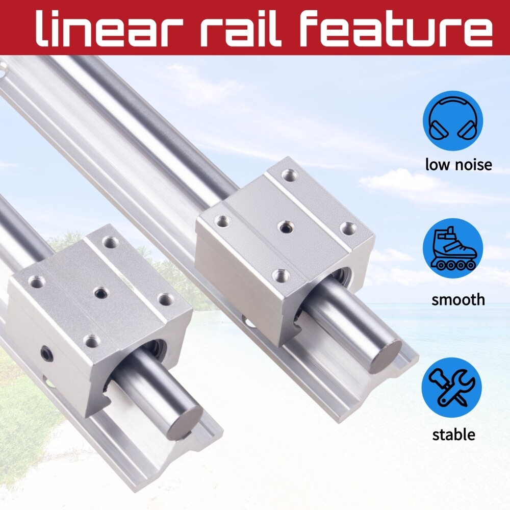 SBR12/16/20/25 Linear Guide Rail L200~2200mm+SBR12/16/20/25UU Bearing Blocks CNC