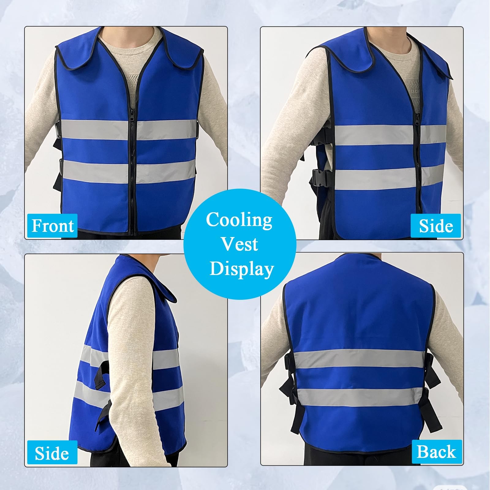 Cooling Vest for Men & Women Adjustable Ice Vest with 20 PCS Gel Ice Packs