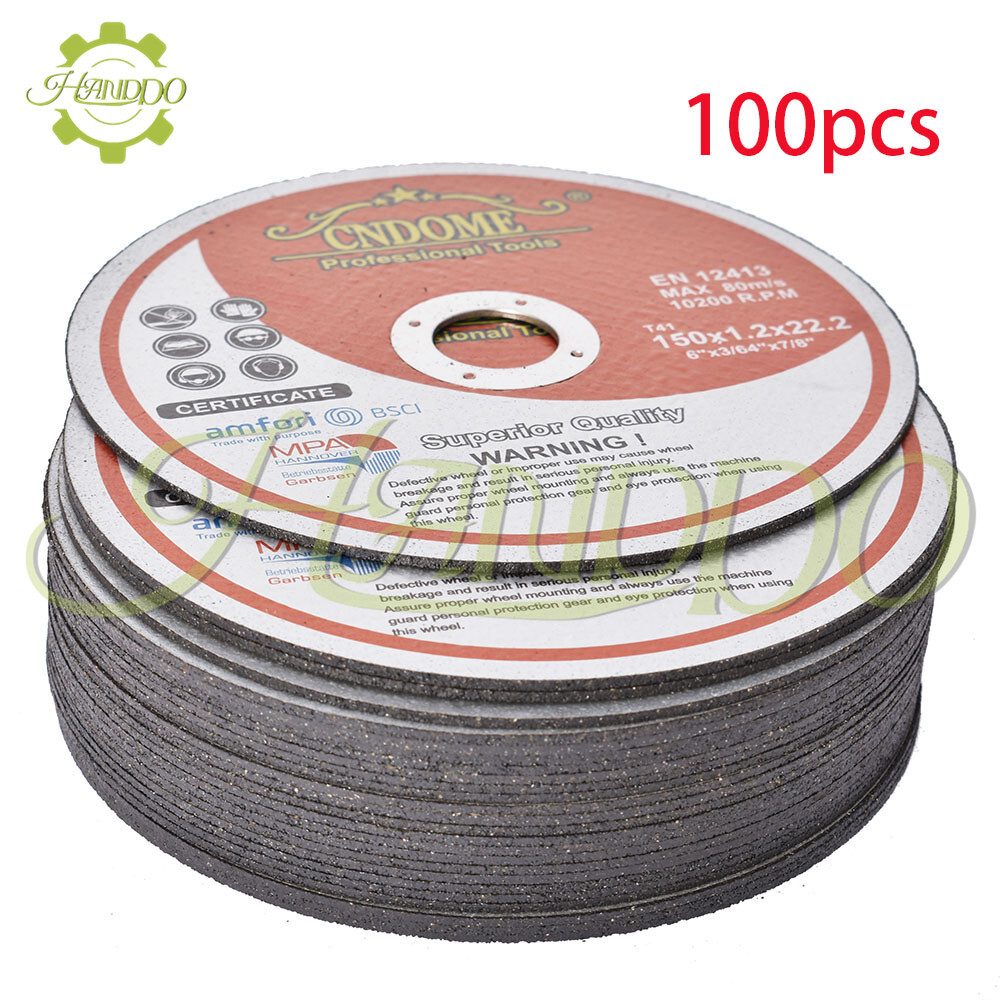 Pack 100 6″x.045″x7/8″ Cut-off Wheel – Metal & Stainless Steel Cutting Discs