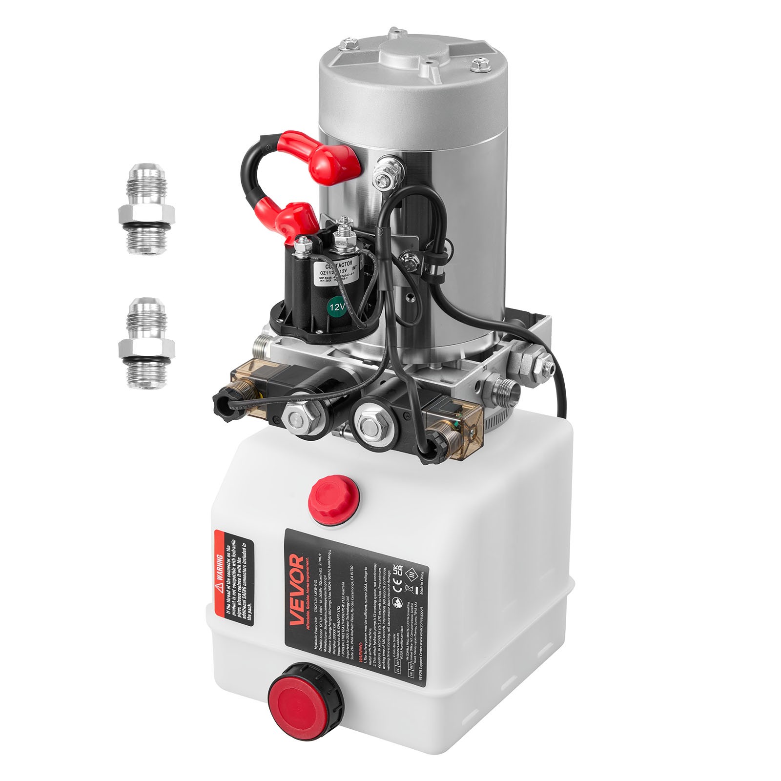Uimoso 15 Quart Double Acting Hydraulic Pump Dump Trailer DC 12V Power Unit Pack