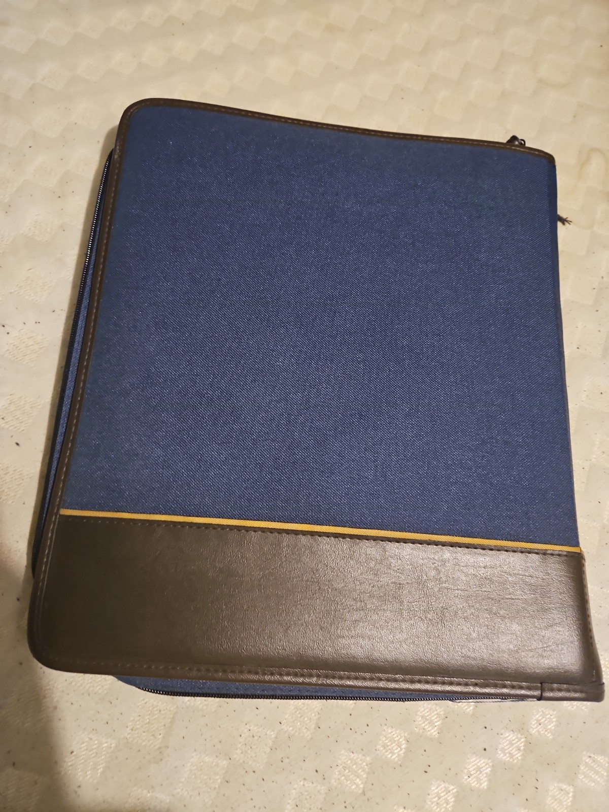 MEAD Five-Star XL Zip Up Binder Organizer Black” Brown RARE 12×14 Vintage