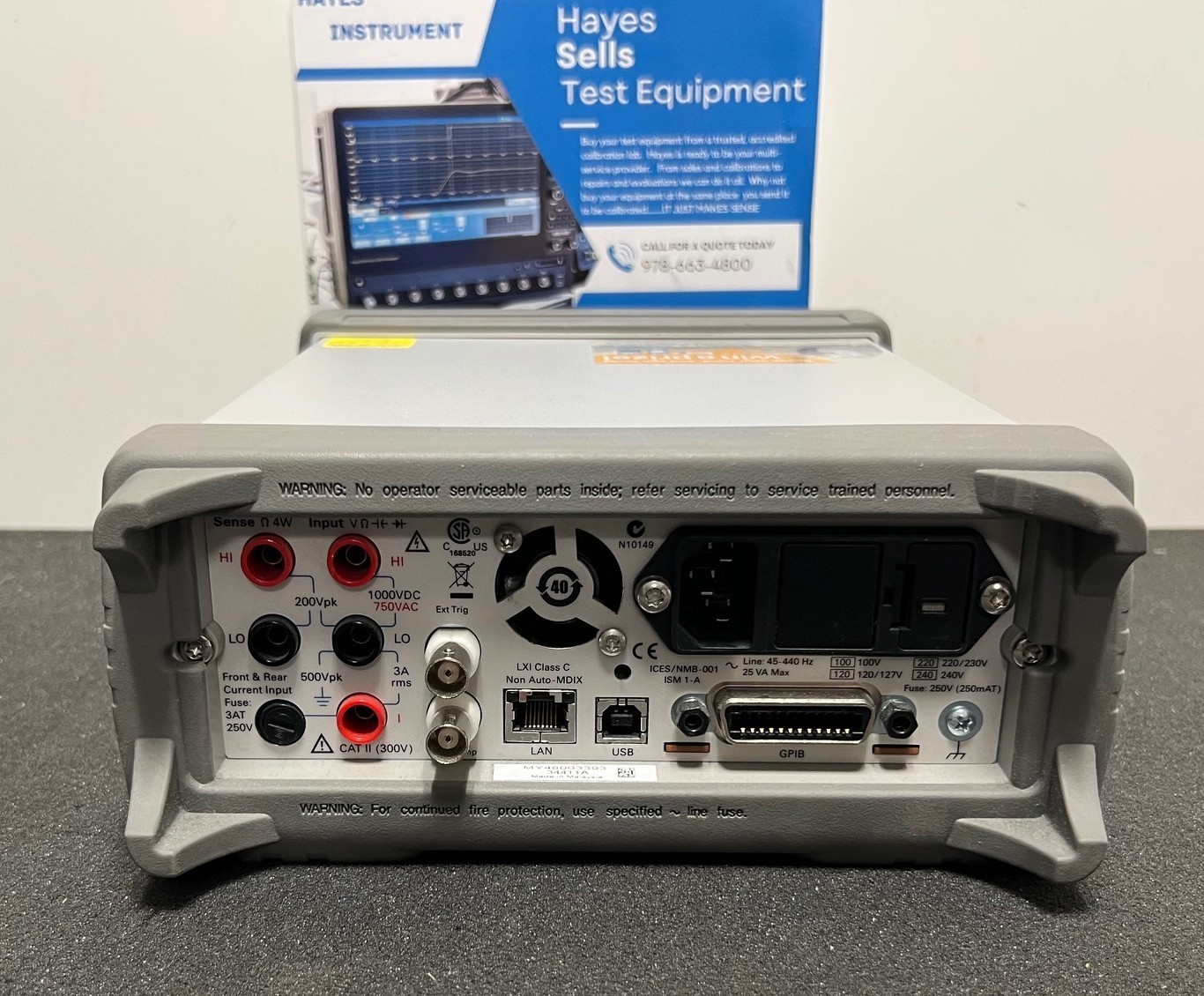 HP/AGILENT/KEYSIGHT 34411A 6.5 DIGIT DIGITAL MULTIMETER, CALIBRATED TIL 03/2027!