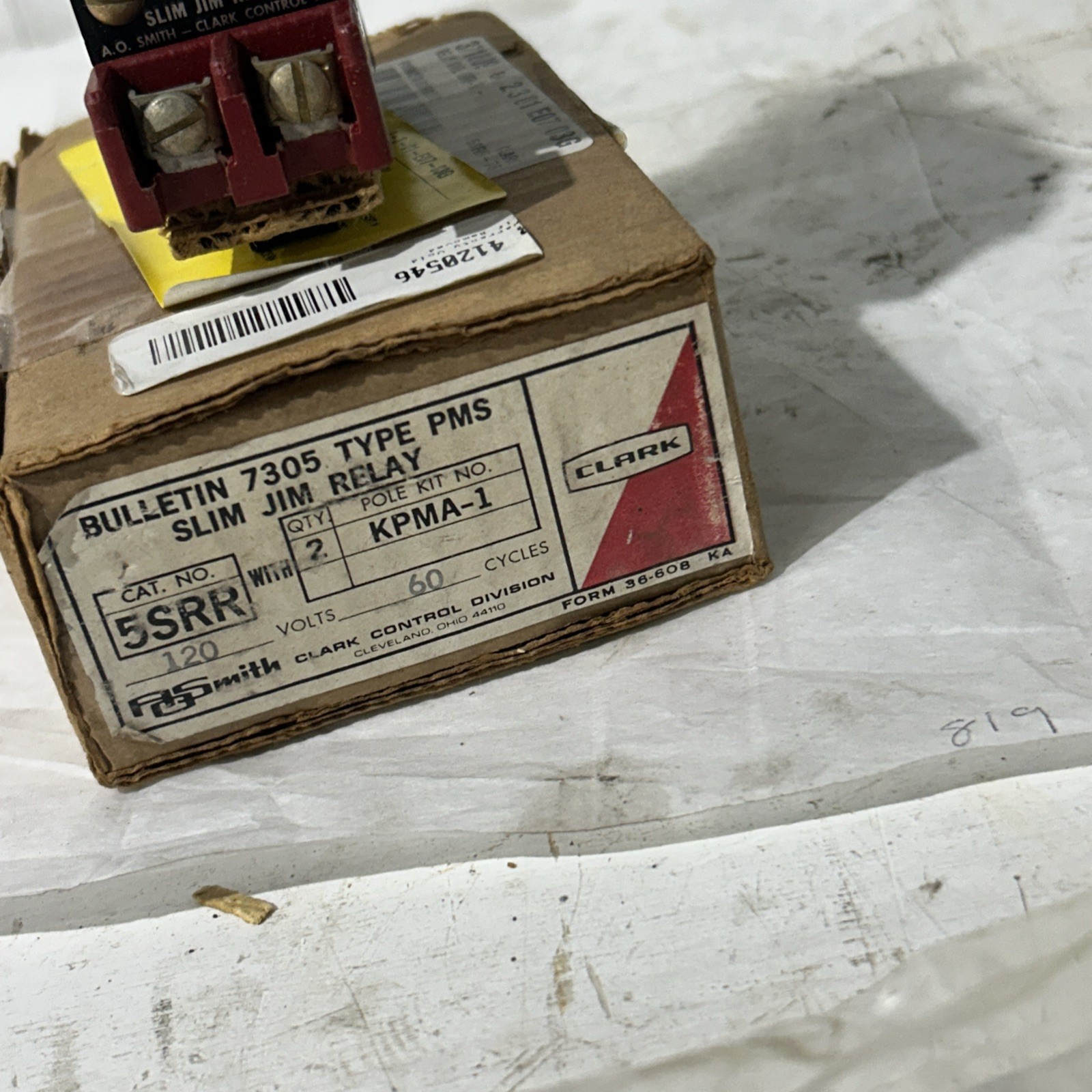 Clark 7305 Type Pms Slim Jim Relay 5srr-76. Kpma-1. Tb-139-1.