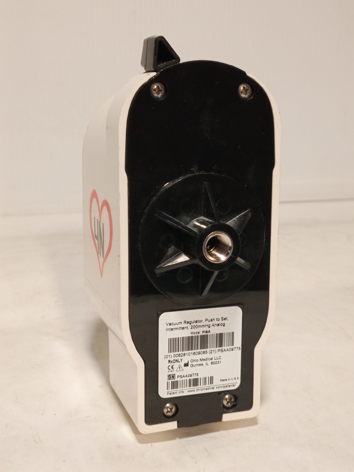 Ohio Medical P18A vacuum regulator intermittent 200mmHg analog as shown