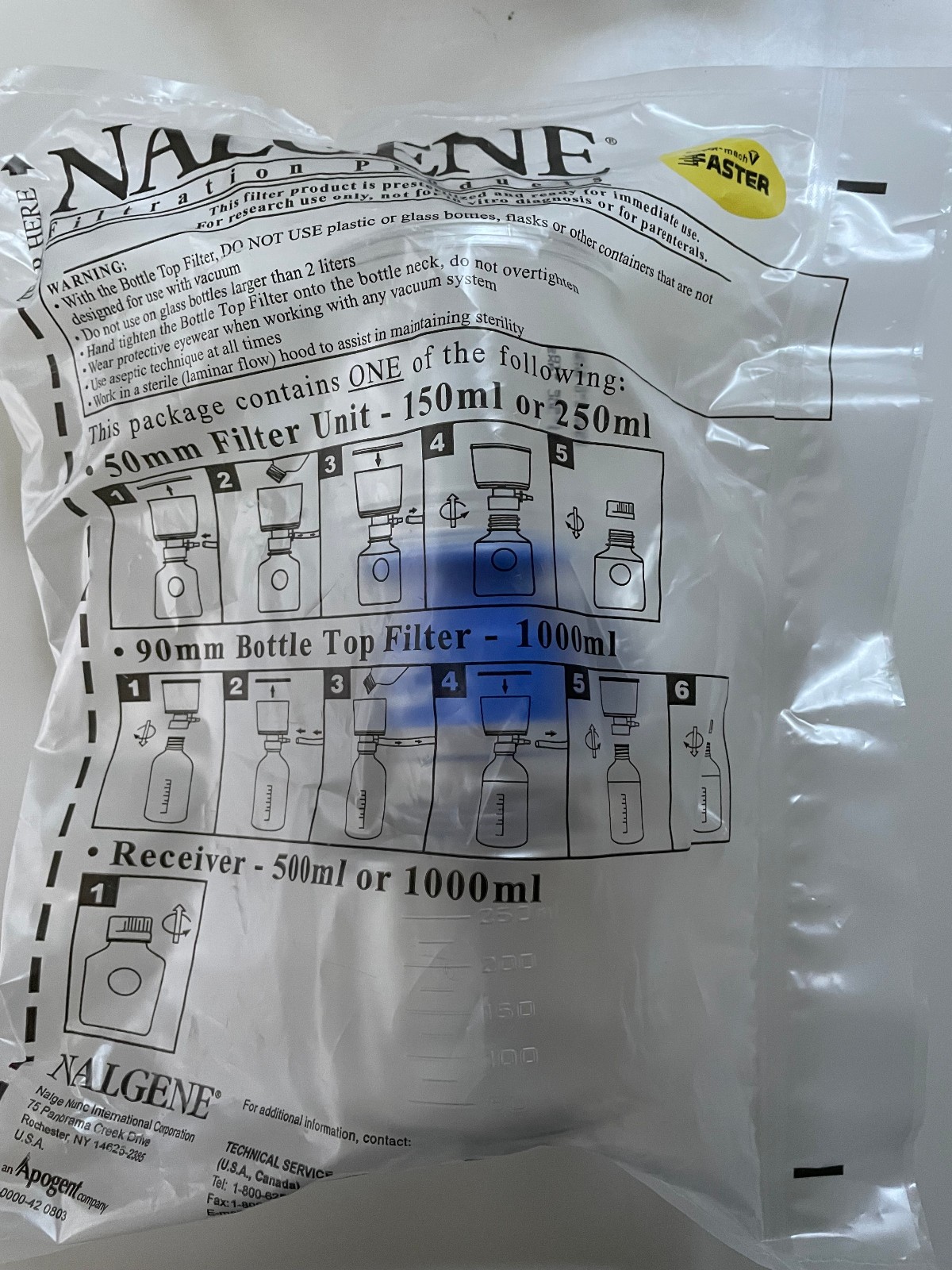VACUUM FILTERS – Nalgene 0.2μm PES Membrane 250mL – MIXED LOT of 12