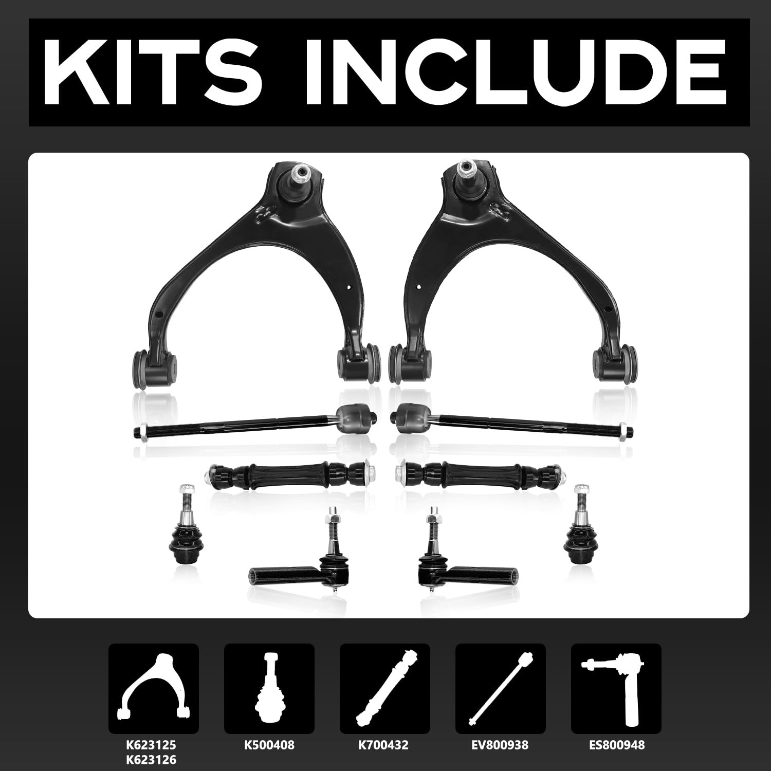 Front Upper & Lower Control Arm Fit for 15-20 Chevy Tahoe