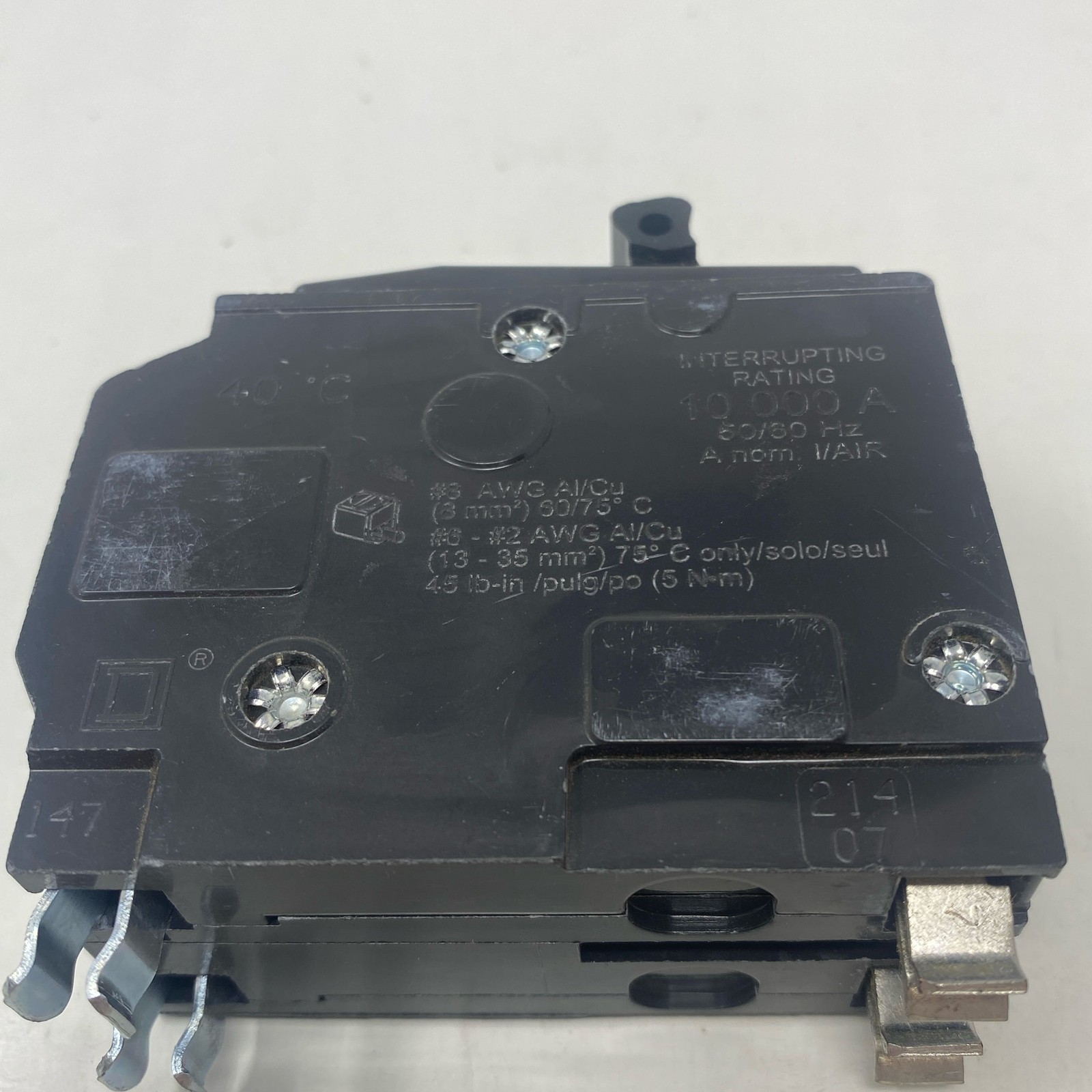 Square D QO260 60A 2-Pole Circuit Breaker, Black 120/240V AC