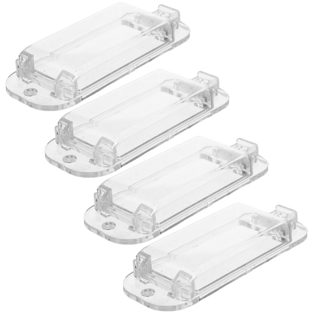 4 Pcs Protective Switch Cover Clear Transparent Light Button Protector