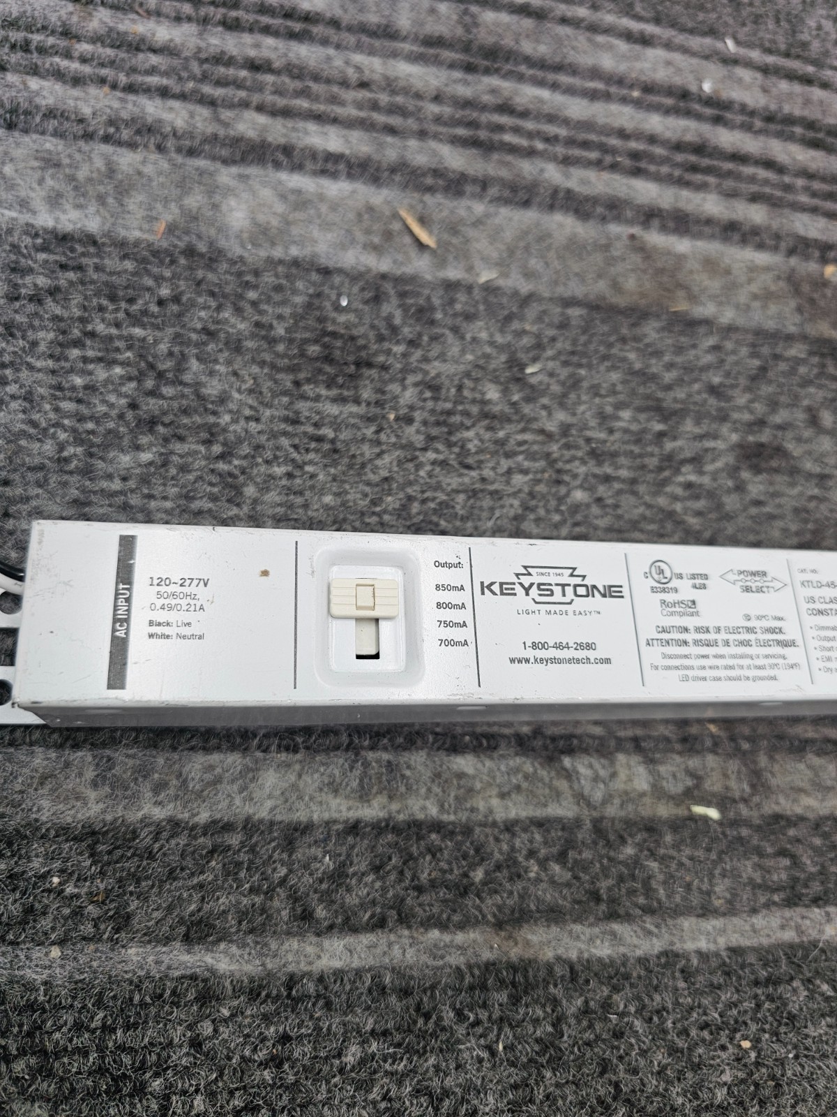 Keystone KTLD-45-UV-PS850-54-VDIM-LM1 LED Driver 45W 700-850mA