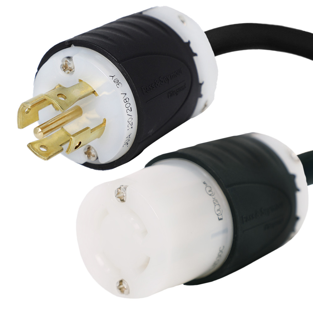 NEMA L21-30P to L15-30R Plug Adapter – 30A/208V, 10/4 SJOOW – #IBX-7783-01