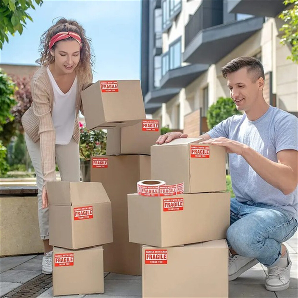 3000 Fragile Stickers 2×3 3×5 Fragile Label Sticker Handle With Care 500/roll
