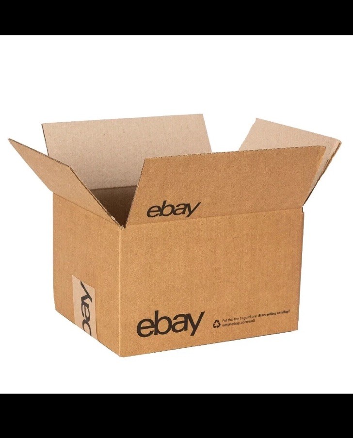 8″ x 6″ x 4″ Corrugated Boxes – Black eBay Logo – 8x6x4 32 ECT Qty 25